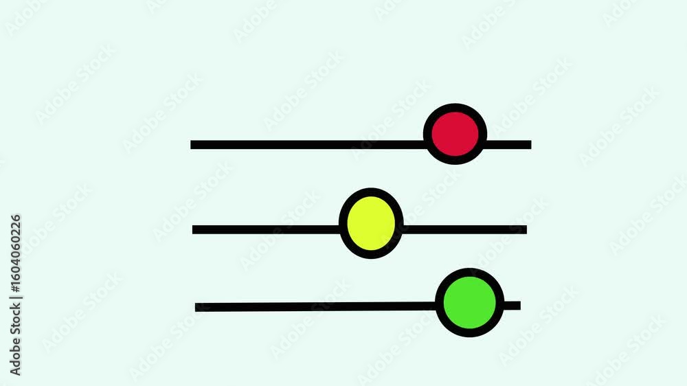 Poster sound equalizer icon loop animation. animated line-style audio bars on clean white background for me