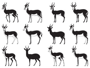 SPRINGBOK ANTELOPE SILHOUETTE.