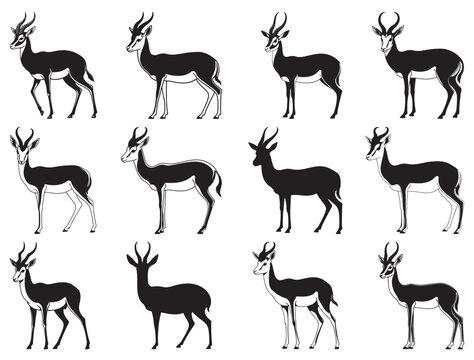 SPRINGBOK ANTELOPE SILHOUETTE.