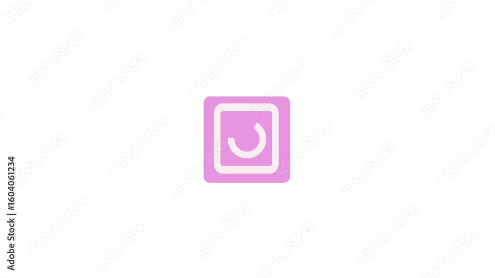 Poster instagram app icon animation with follow us text. social media call-to-action visual for video intro