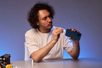 The Innovative Smartphone Cleaning Device is Being Demonstrated During Use and Functionality