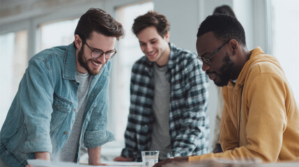 modern consulting firm analyzing market trends and competitiveness in vibrant office setting