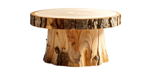 A solitary wooden djembe, a traditional percussion instrument, sits isolated like a crafted stool, its brown drumhead ready to produce musical sound