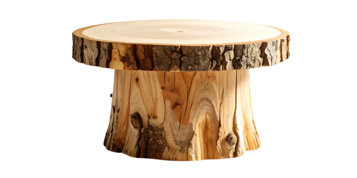 A solitary wooden djembe, a traditional percussion instrument, sits isolated like a crafted stool, its brown drumhead ready to produce musical sound