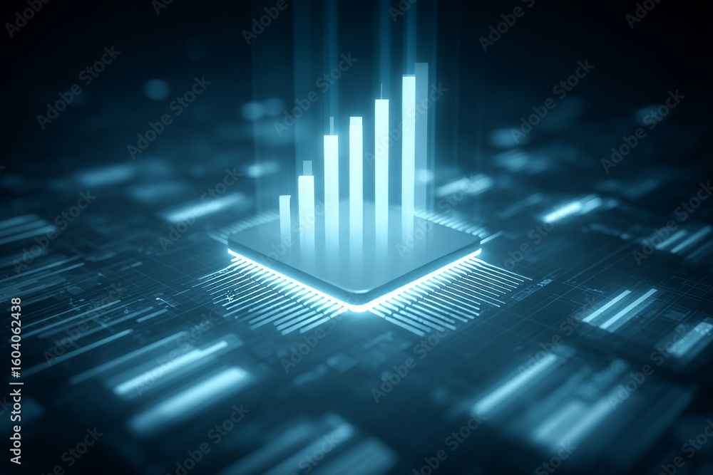 Poster the illuminated dashboard embodies progress and development by leveraging ai-fueled knowledge to emp