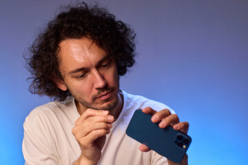 The Innovative Smartphone Cleaning Device is Being Demonstrated During Use and Functionality