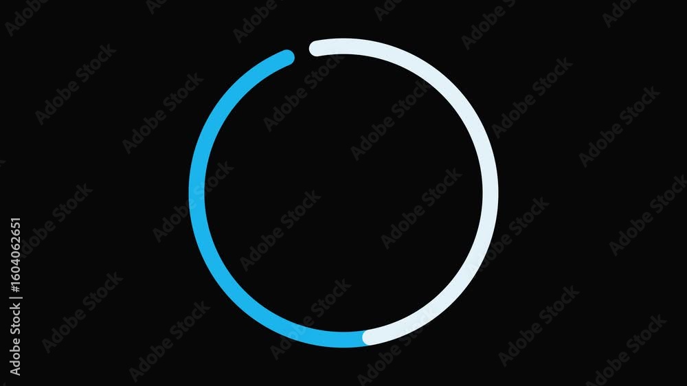 Aufkleber sleek download icon with smooth loading circle animation on a black background for modern app and we