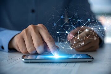 A hand holds a digital tablet displaying an email on its screen, illustrating modern online communication and mobile technology for business or personal use