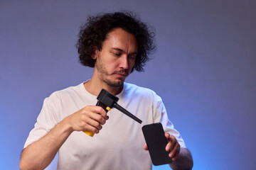 The Innovative Smartphone Cleaning Device is Being Demonstrated During Use and Functionality