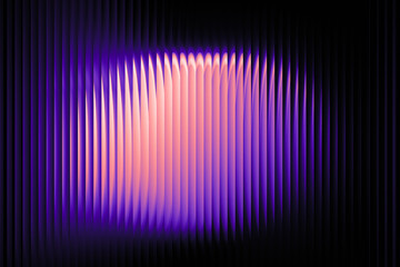 Naklejka na ściany i meble Radiant glass texture with glowing salmon, purple, and pink tones. Fluid energy and delicate color flow in a luminous display. Vertical waves create a textured surface in this abstract image