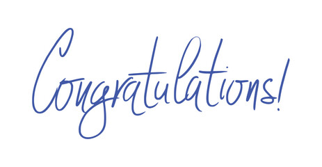 Congratulations Writing Calligraphic Script