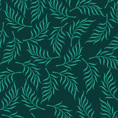 Green leaves seamless pattern design
