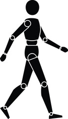 Walking Person Silhouette with Joints