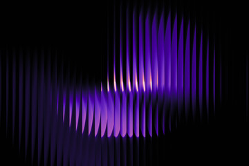 Vibrant purple and peach gradient with shimmering wave pattern. Neon-inspired light distortion on...