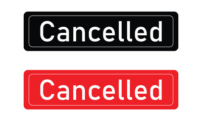 Cancelled stamp symbol element transparent background . vector illustration .EPS 10 .