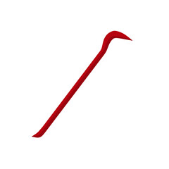 crowbar flat design vector illustration isolated on white background. instruments for repair work or crowbar. Carpentry, construction concept