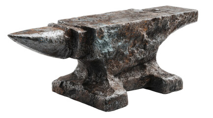 Aged metal anvil, worn and weathered
