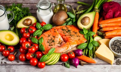 grilled salmon with vegetables