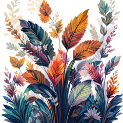 Fototapeta premium seamless pattern with autumn leaves