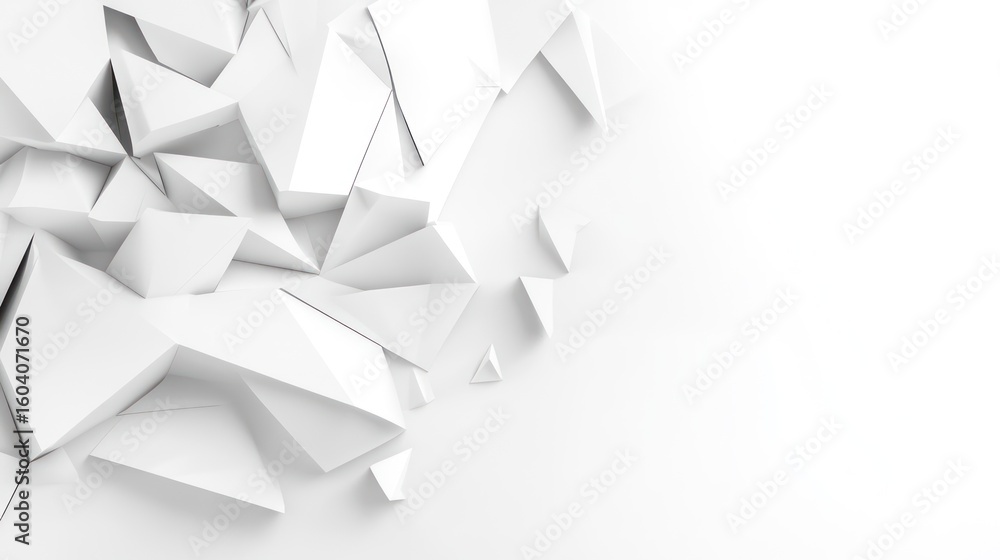 Poster elegant white geometric abstract background with dynamic shapes