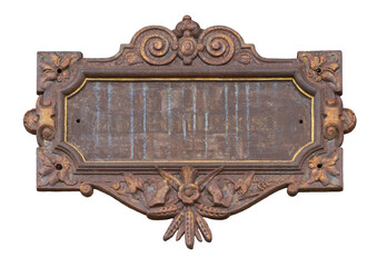 Rusty cast iron plate