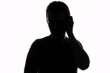 Silhouette of Person in Flowing Pose Expressing Balance and Energy.