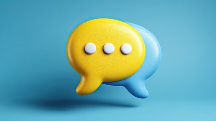 Speech bubble and message icon for digital chat, communication app, text conversation, and social network messaging