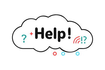 Help word in cloud with tech-themed punctuation marks