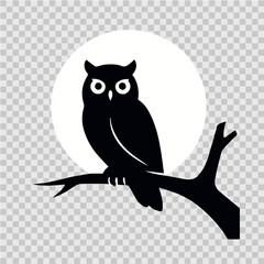 Vector Illustration of a Silent and Wise Owl Icon