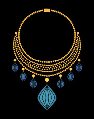 Elegant Beaded Necklace Jewel Fashion