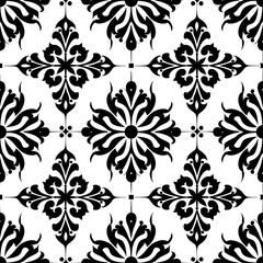 Dark, intricate, repeating floral pattern.  Glittering,  fine details