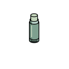 Lip balm icon, colored vector illustration of a cosmetic product package, isolated on a transparent background