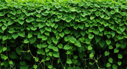 Green vine leaves nature background isolated PNG with Transparent Background