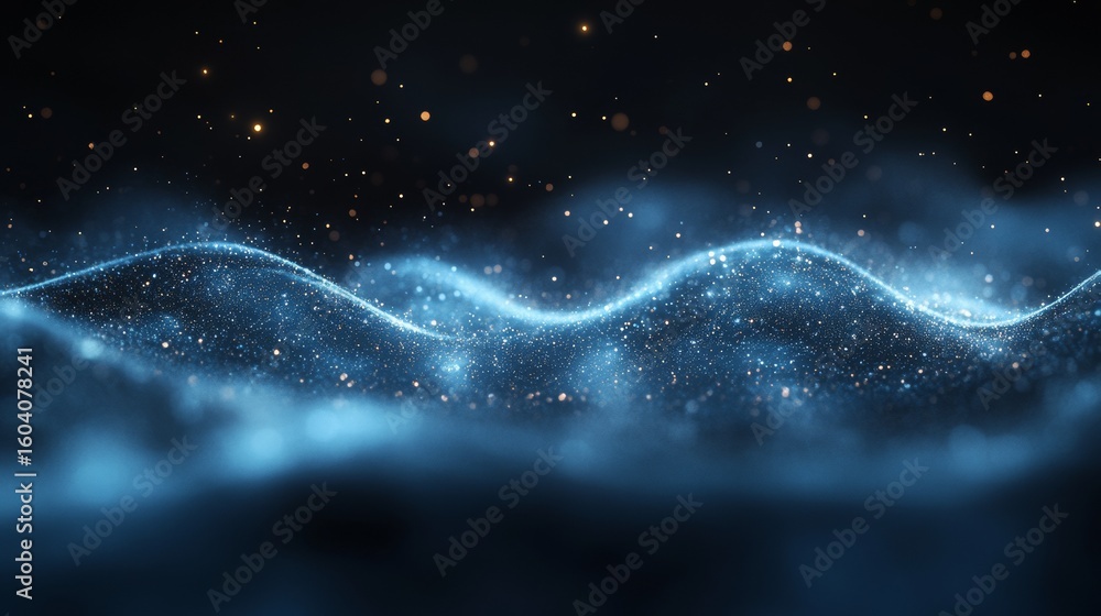 Aufkleber rotating glowing dna helix suspended in dark minimal space with highlighted floating segment