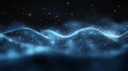 Rotating Glowing DNA Helix Suspended in Dark Minimal Space with Highlighted Floating Segment