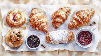 Assorted Croissants and Pastries