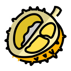 durian fruit icon design	
