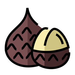 snake fruit icon design	
