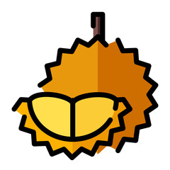 durian fruit icon design	