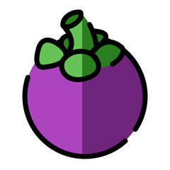 mangosteen icon design	
