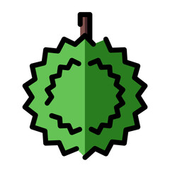 durian fruit icon design	