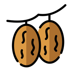 date palm fruit icon	