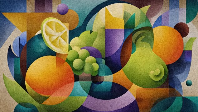 Abstract still life of fruit