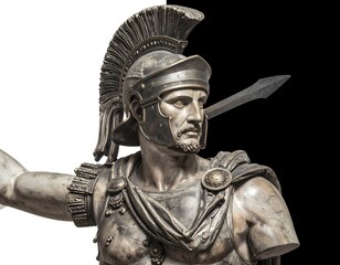 Obraz premium Roman soldier bust, detailed close-up