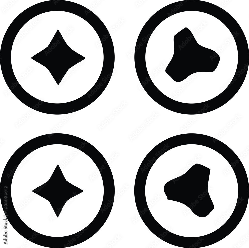 Poster four different forward arrow icons direction navigation