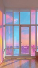 Vibrant window view in modern home
