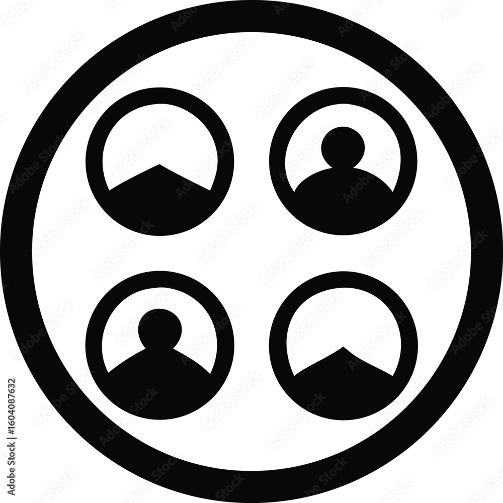 Poster user interface icons for access control login logout