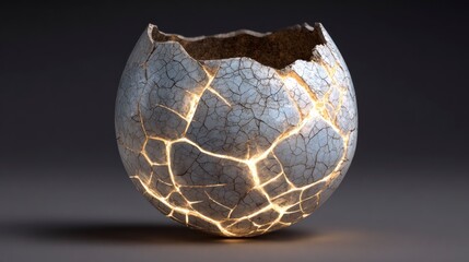 Cracked sphere decorative object