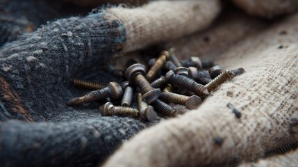 Screws in protective fabric