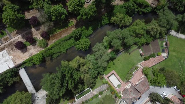 Bird's eye view of the Eresma River in Segovia